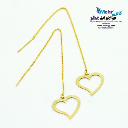 Gold Earring - Heart Design-SE0246